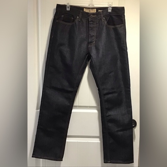 NWOT Vintage Genes 1891 Men's Size 34x32 Slim Straight Dark Wash Denim Jeans - Picture 1 of 6